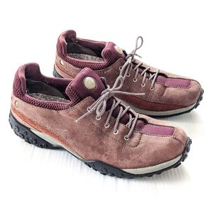 TIMBERLAND Burgandy Lace-up Hiking Shoes Sneakers